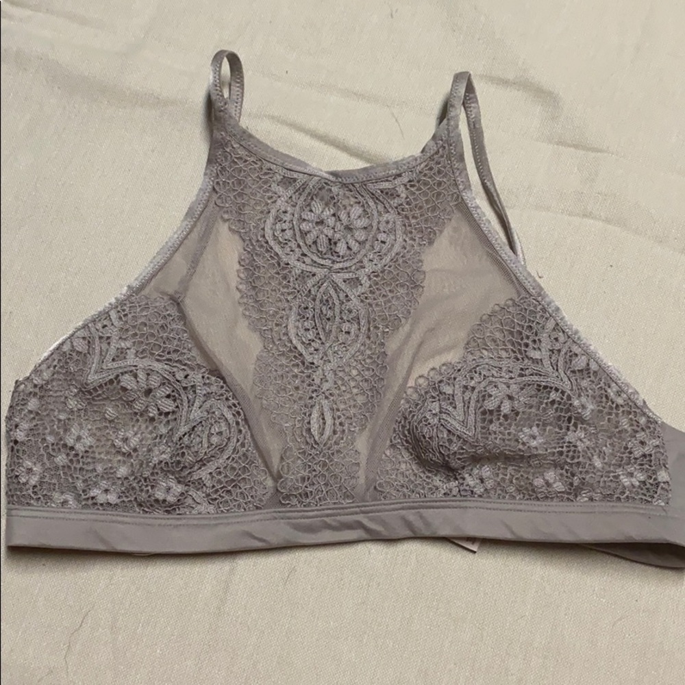 Lacy high neck bralette